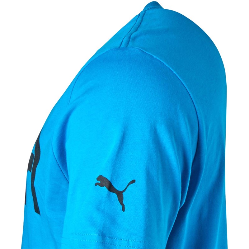Puma Mens Graphic T-Shirt Blue Jewel