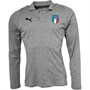 Puma Męskie FIGC Italy Casuals Polo z Dlugim Rekawem Szary