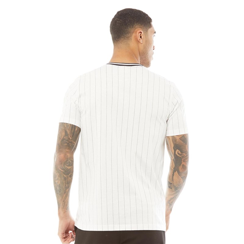 Puma T-Shirts Pinstripe AOP Homme Blanc