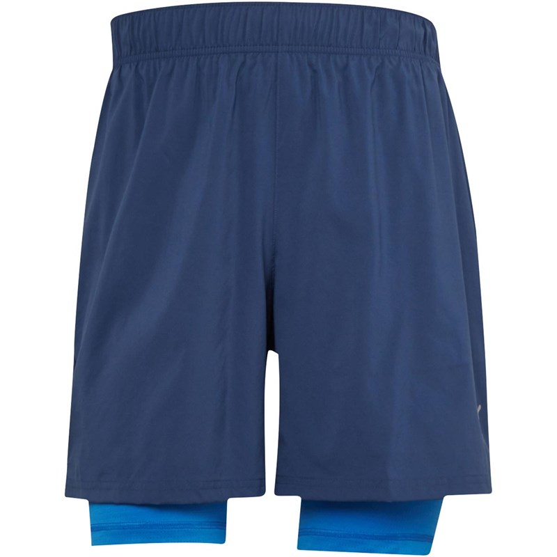 Puma Mens Last Lap 2In1 Inch Running Shorts Dark Denim Blue