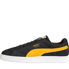 Puma suede black and yellow hotsell