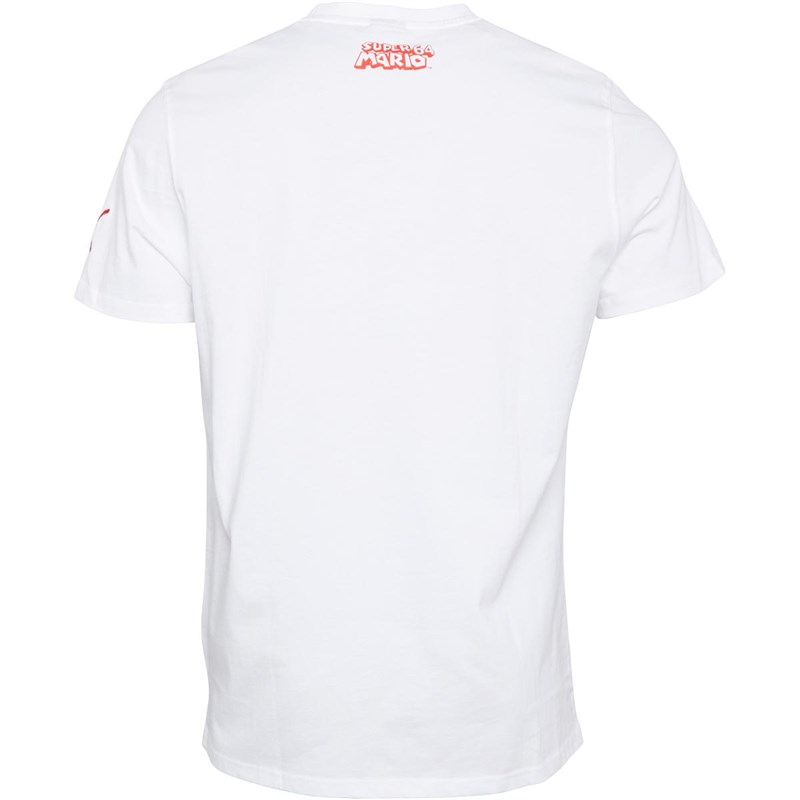 Puma Herren X Nintendo Super Mario T-Shirts Weiß