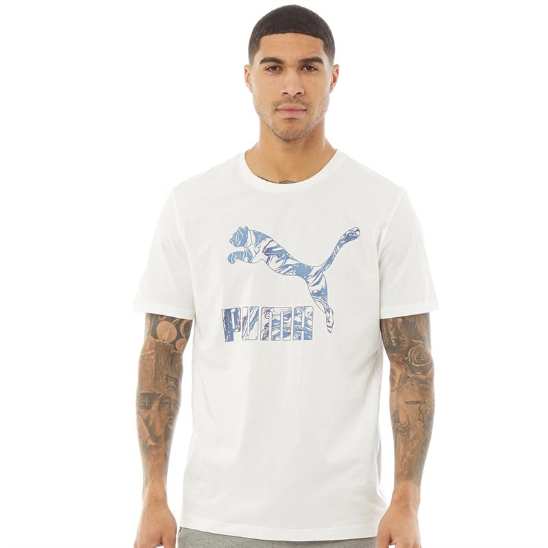 Puma T-Shirts Y2K Graphic Logo Homme Blanc