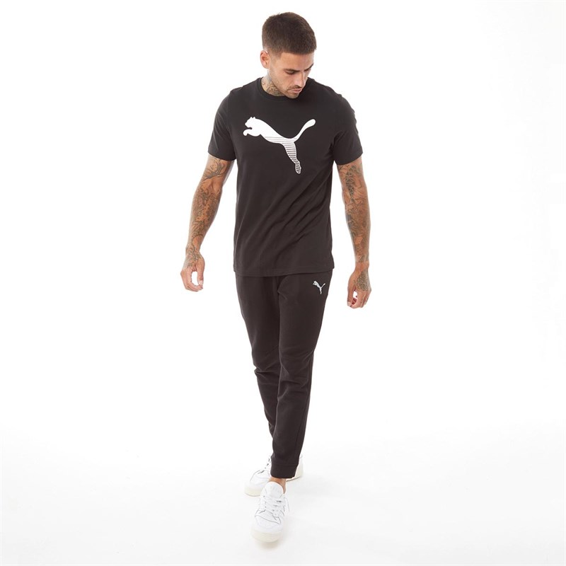 Puma Mens Sportstyle Cat Logo Tee Black