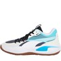 Puma Mens Court Rider Summer Days Basketball Shoes Ebony/Elektro Aqua