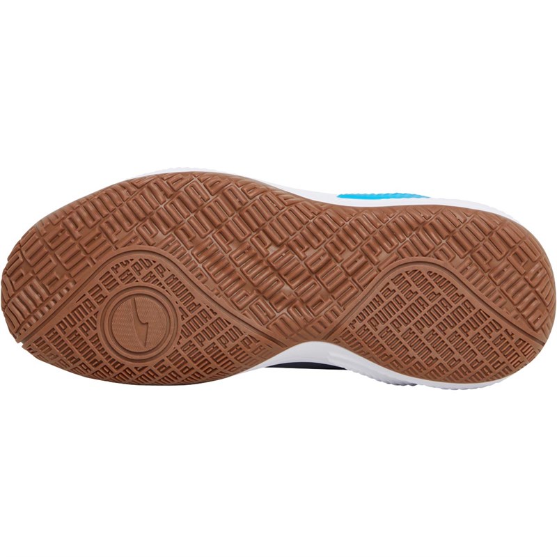 Puma Mens Court Rider Summer Days Basketball Shoes Ebony/Elektro Aqua