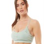 Puma Womens Low Impact Strappy Sports Bra Frosty Green
