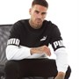 Puma Mens Power Colorblock Crew Sweatshirt Puma Black