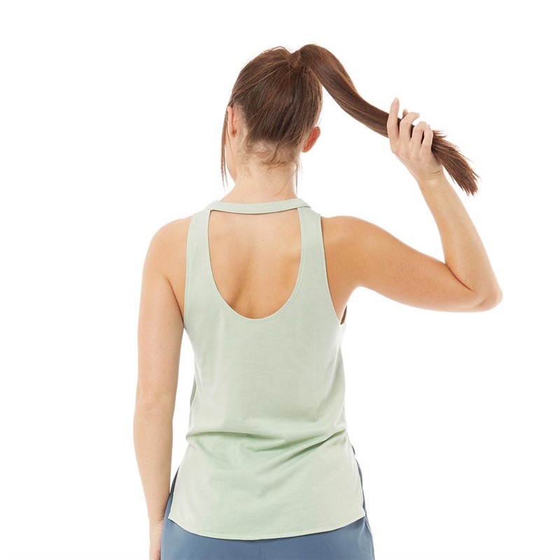 Puma Damen Studio dryCELL Sleevless Open Back Tops Grün