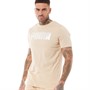 Puma Mens Sportstyle Logo Tee Light Sand