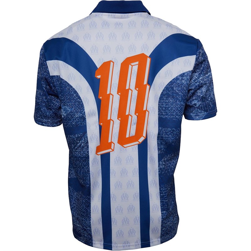 Puma Mens OM Olympique De Marseille Street Soccer Jersey Blue/Grey/Orange