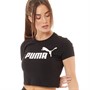 Puma Womens Essentials Slim Logo Cropped T-shirt Puma Black