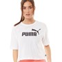 Puma Hauts Courts Essentials Cropped Logo Femme Blanc