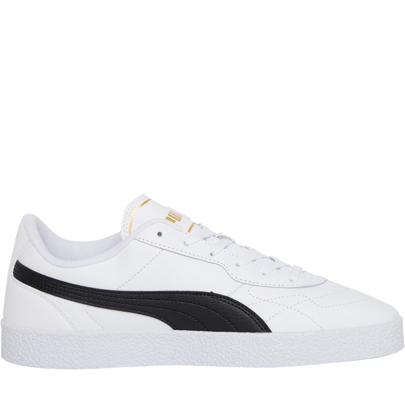 Buy Puma Mens Puma Club Zone Trainers White/Black