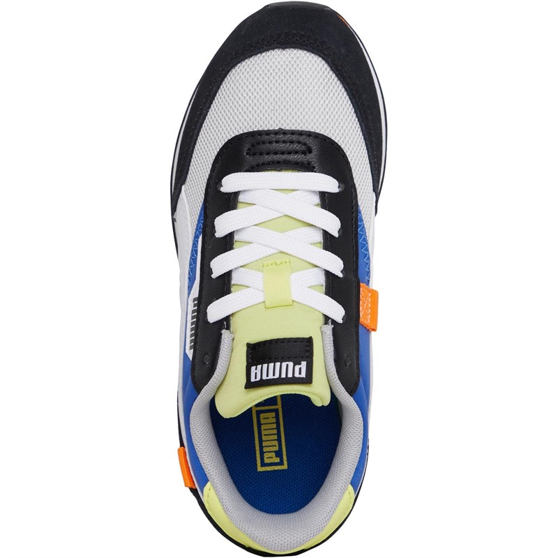 Buy Puma Junior Future Rider Splash Trainers Grey Blue