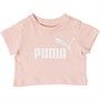 Puma T-Shirts Minicats Cropped Logo Enfants Rose