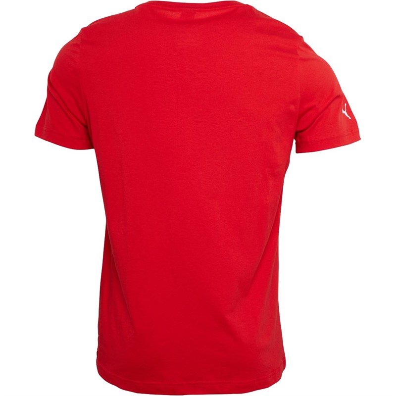 Puma Mens Scuderia Ferrari Race Colored Big Shield T-shirt Rosso Corsa