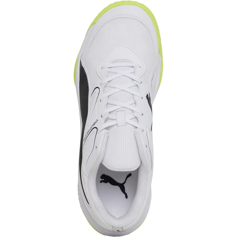 Puma Mens Solarflash IT Indoor Court Shoes White/Black