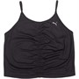Puma Womens Studio Foundation DryCELL Rouched Tank (Plus Size) Puma Black