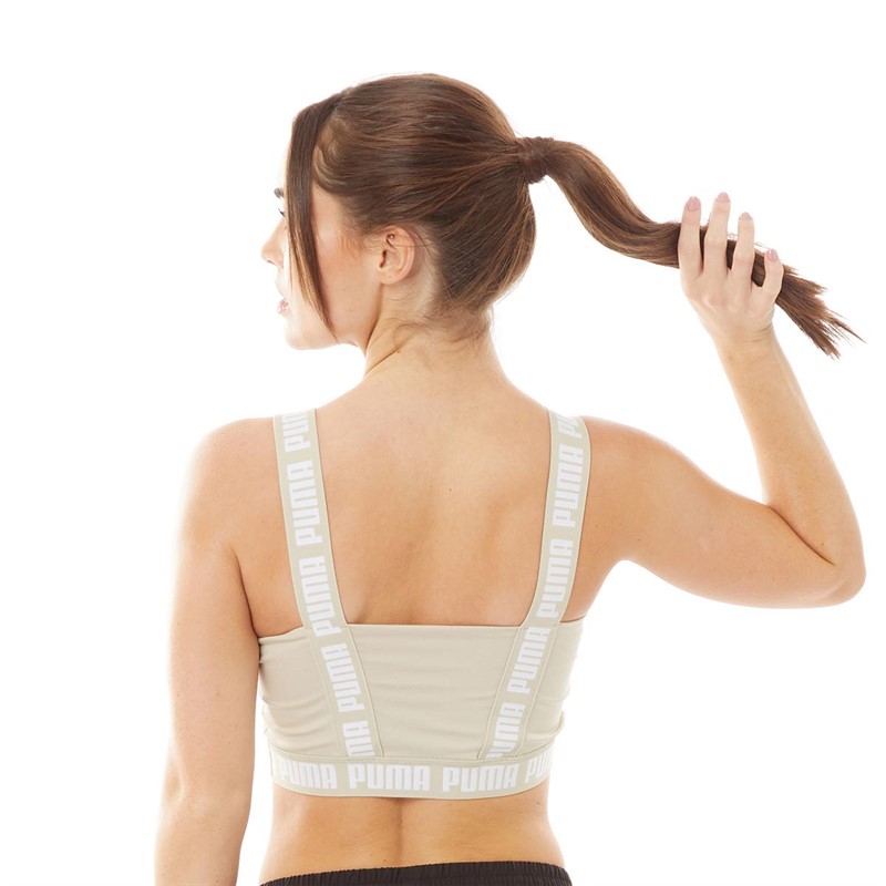 Puma Dame Strong Drycell Crop Sport træningstrøjer Ecru