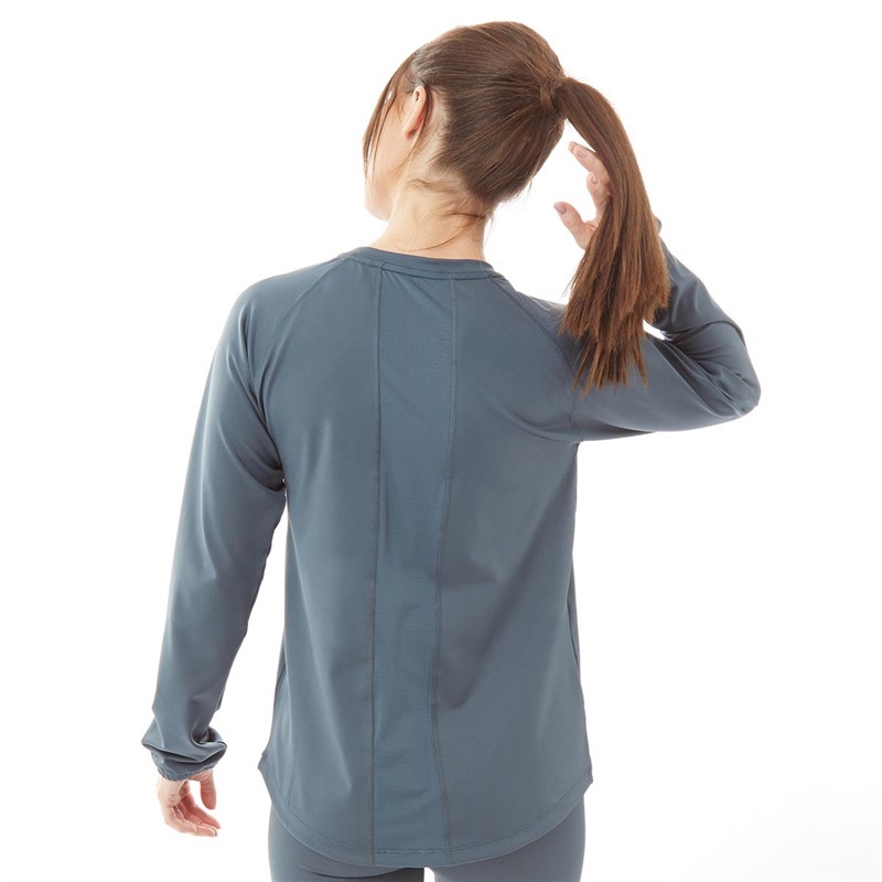 Puma Womens First Mile Drycell Long Sleeve Running Midlayer Dark Slate