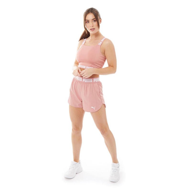 Puma Shorts de Sport Performants Train Strong Woven 3 Inch Femme Rose