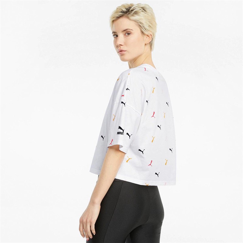 Puma Dame Classics Graphic Boyfriend Overdele Hvid
