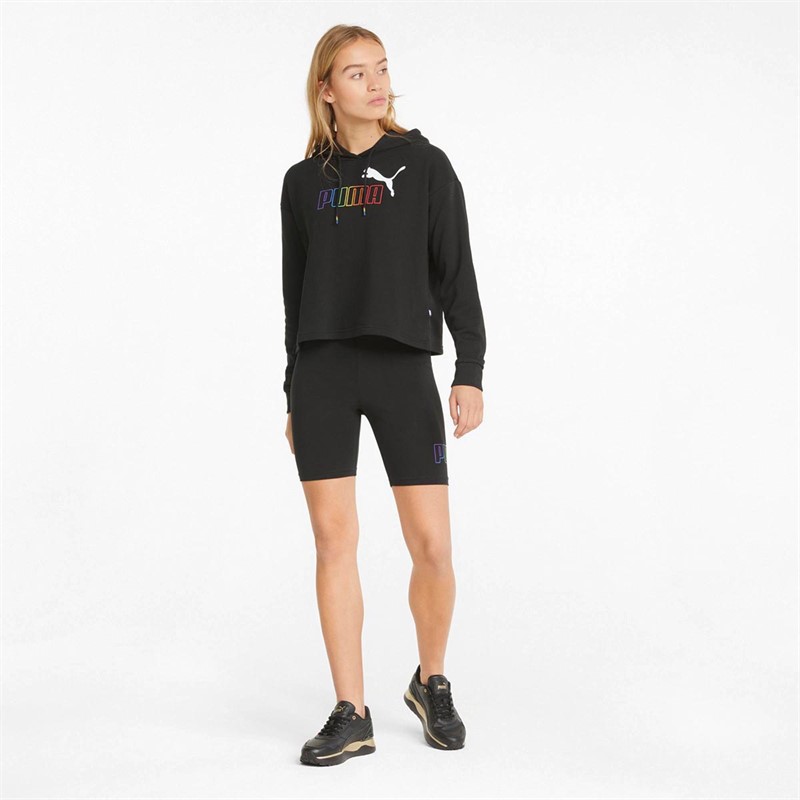 Puma Dame Essentials+ Rainbow Hættetrøjer Sort
