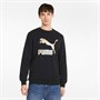 Puma Herre Classics Metallic Logo Sweatshirts Sort