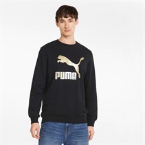 Puma Herre Classics Metallic Logo Sweatshirts Sort