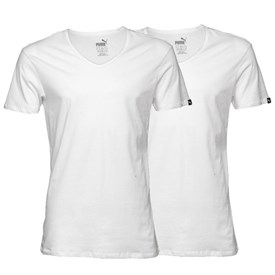 Puma Heren Twee Pack T Shirt Wit puma kopen in de aanbieding