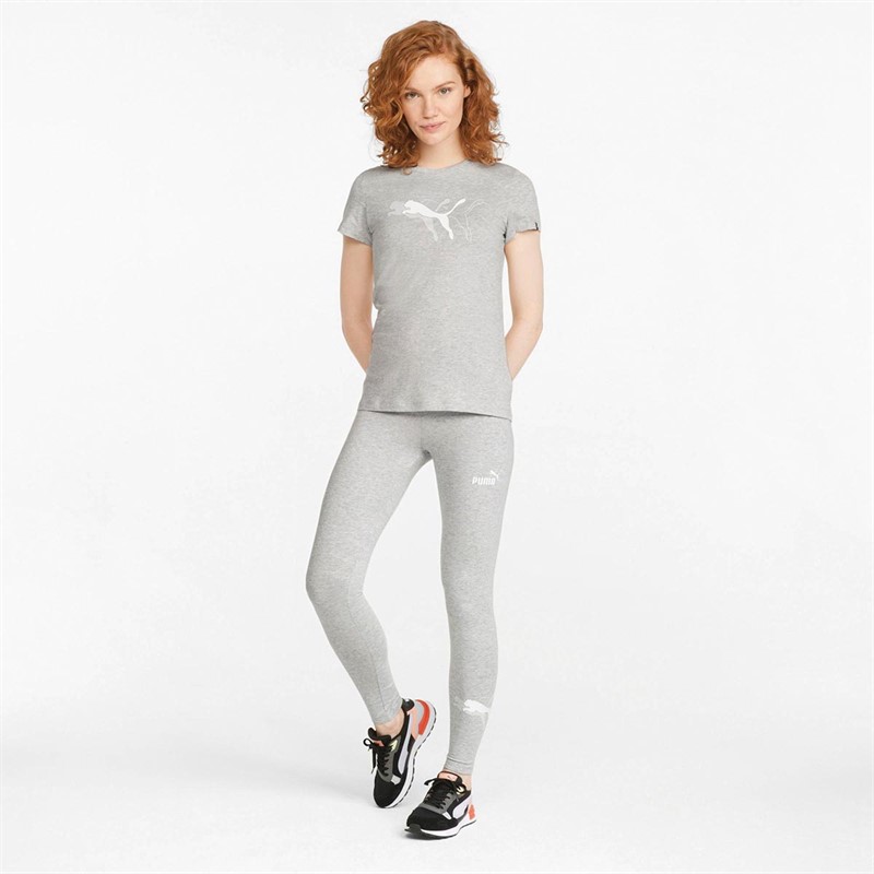 Puma Dames Power Graphic Tops Grijs