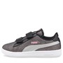 Puma Baskets Childrens Smash V2 Glitz Glam Enfants Noir