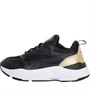Puma Womens Cassia Distressed Trainers Black/Gold