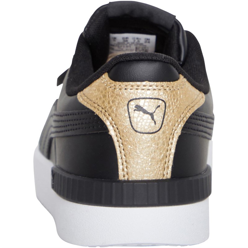 Puma Womens Jada Distressed Trainers Black/Gold