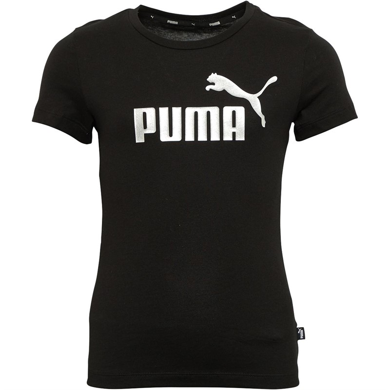 Puma Junior Girls Essentials+ Logo T-Shirt Puma Black