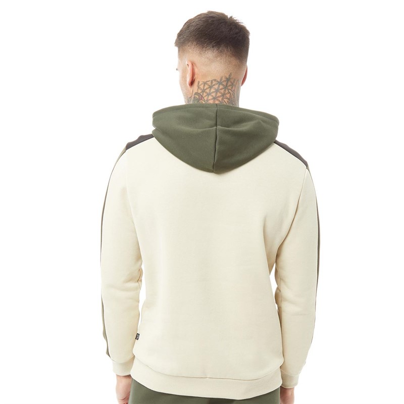 Puma Mens Essentials+ Colourblock Hoodie Putty
