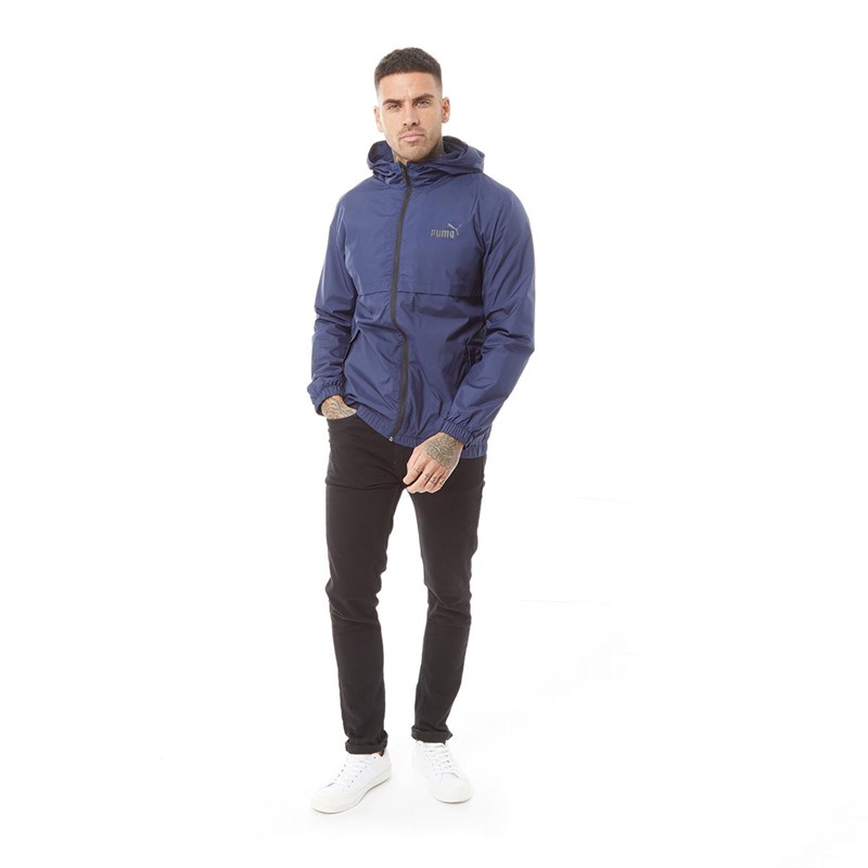 Puma Herren Essentials Solid Windbreaker Jacken Blau