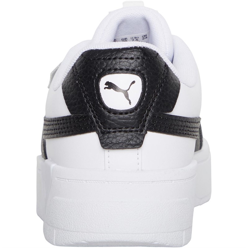 Puma white & hot sale black cali leather trainers