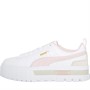 Puma Womens Mayze Tumbled Trainers White/Lotus/Team Gold