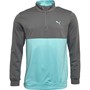 Puma Mens Gamer Colorblock Golf 1/4 Zip Quiet Shade/Angel Blue