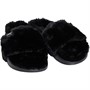 Puma Womens Leadcat 2.0 YLM Fluff Slides Puma Black/Puma Team Gold