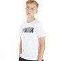 Puma Boys Sportstyle Wording T-Shirt Puma White