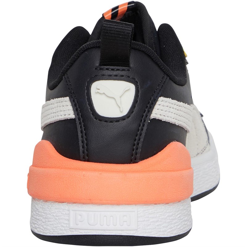 Puma Mens Suede Bloc Leather Trainers Puma Black/Ice Flow