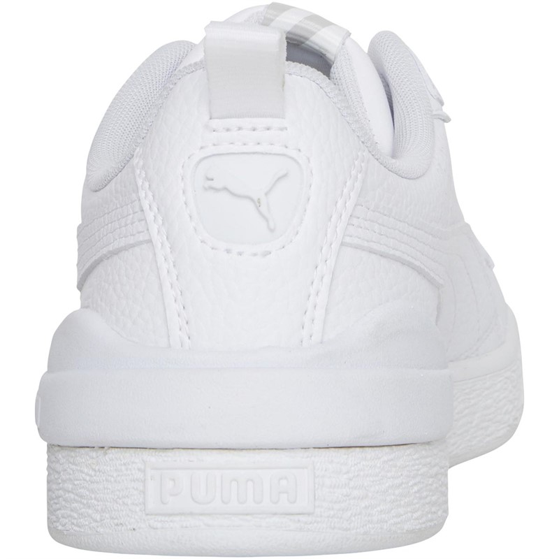 Puma Mens Suede Bloc B&W Trainers Puma White/Grey