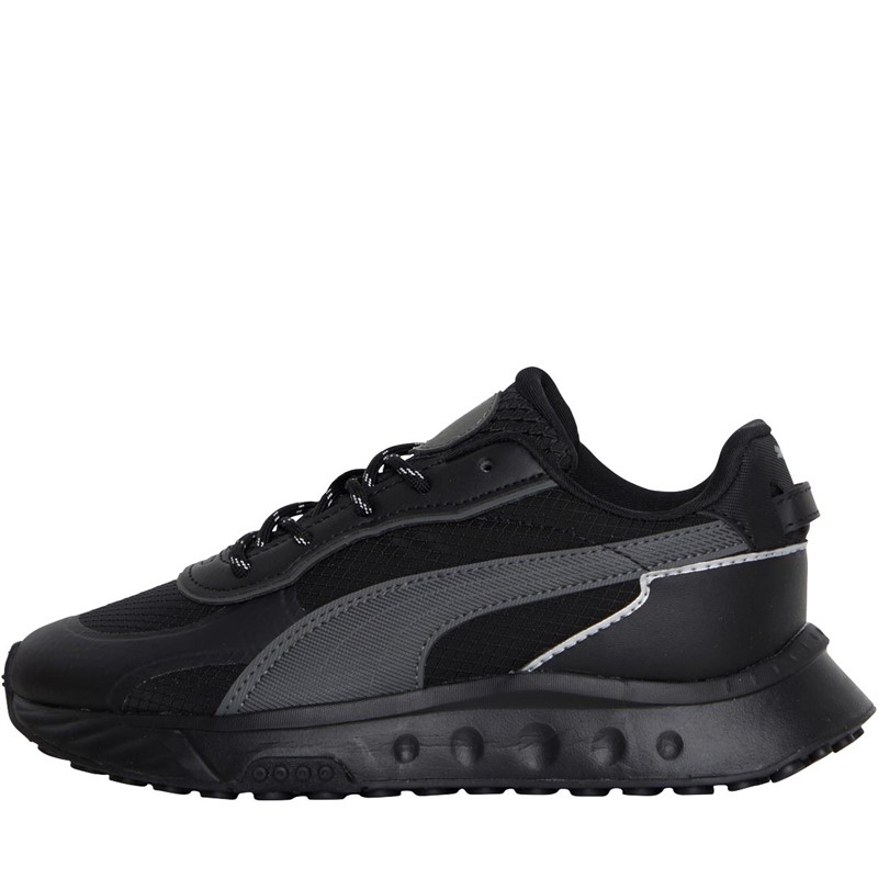 Buy Puma Kids Wild Rider Grip Trainers Puma Black/Dark Grey