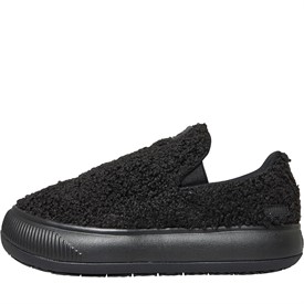 Black suede best sale slip on trainers