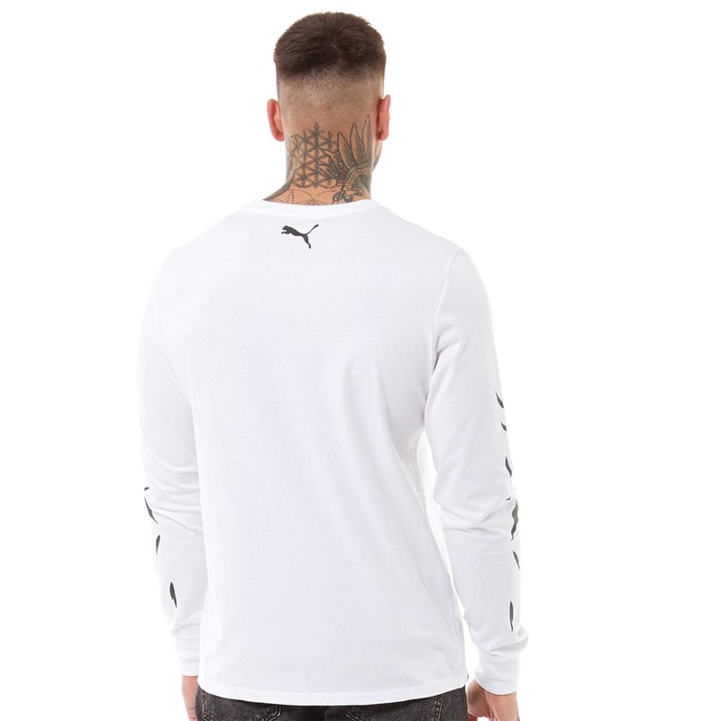 Puma Mens Melo One Of One Long Sleeve T-Shirt Puma White