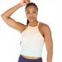 Puma Womens Gloaming Printed AOP Bra Top Eggshell Blue Gloaming