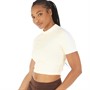 Puma Womens Classics Rib Mock Neck Top Eggnog